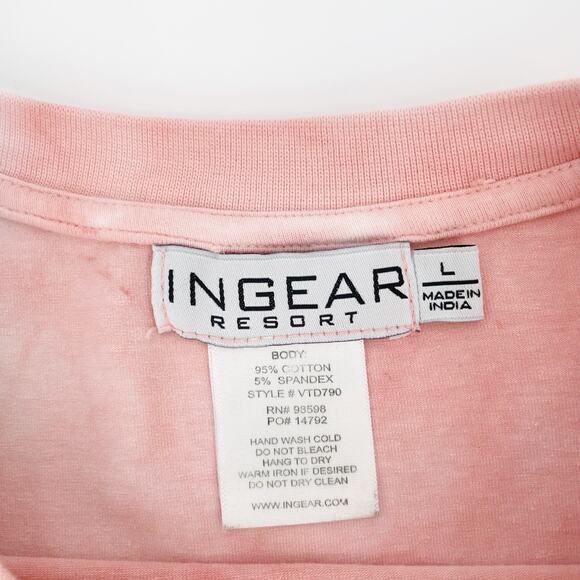 Ingear Resort T Shirt Biker Shorts Women’s 2 Pc Set Tropical Myrtle Beach Large - Picture 3 of 8